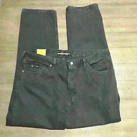 NWT Lee Regular Fit Straight‎ Leg black marked Irregular Sz 40x32 - Picture 6 of 7